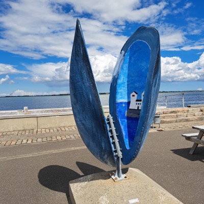 Mossel dorpje aan de kust van Denemarken