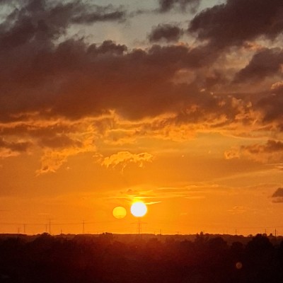 Weerspiegeling van de zon