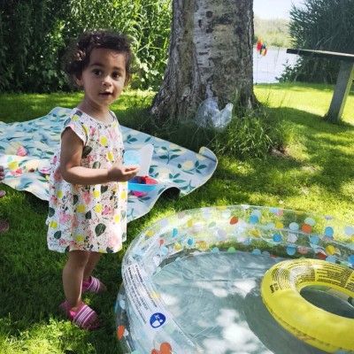 Spelen met water op ons Lingelandje