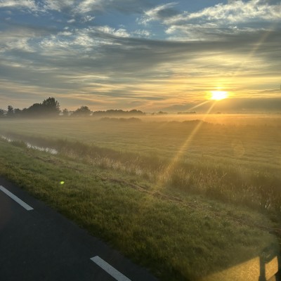 Mooi begin van een zomerse dag