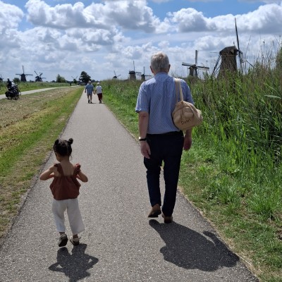 Opa en kleindochter