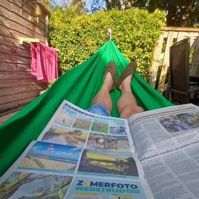Thuis in de tuin.
