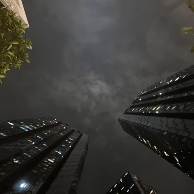 Skyscrapers by night