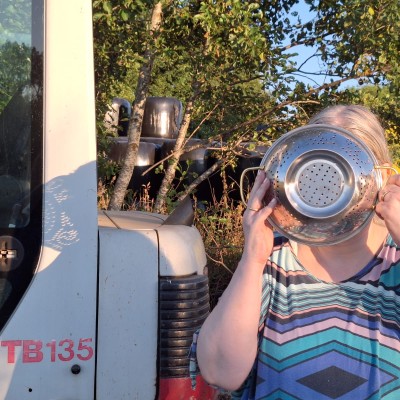 Zonsverduistering door een vergiet