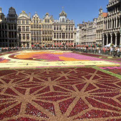 Bloementapijt op de Grote Markt in Brussel