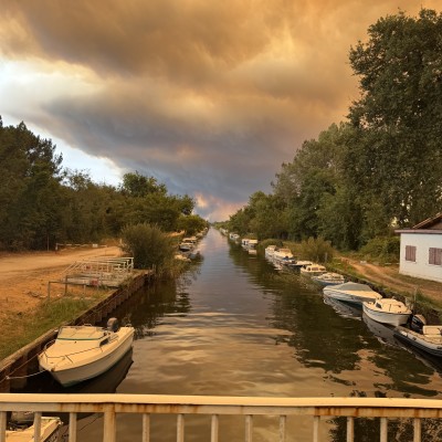 Luchtverandering bosbrand