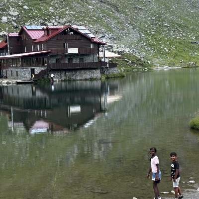 Reflection of the house in water