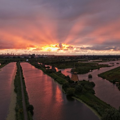 Een schitterende avond bij Kinderdijk
